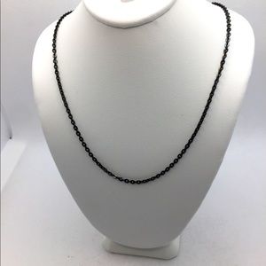 Unisex Black Stainless Steel Necklace